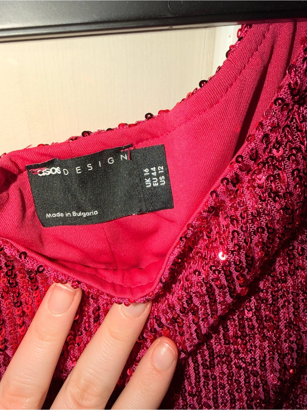 ASOS Sequin Party Dress in Sparkling Fuchsia - Picture 3 of 4